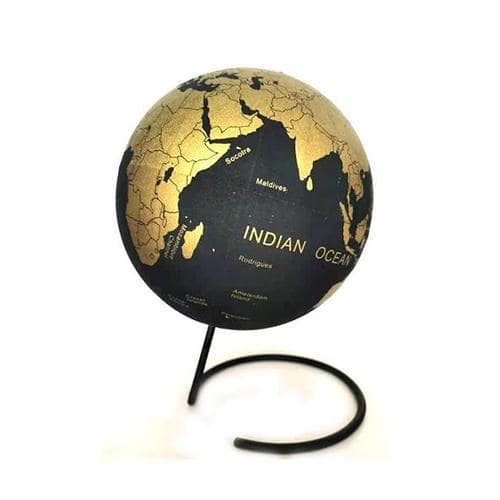 Black world globe